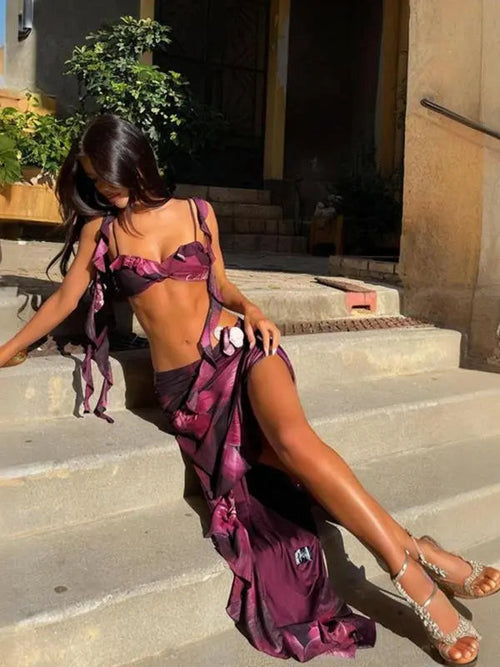 Floral Print Two-piece Set