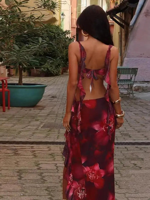 Floral Print Two-piece Set