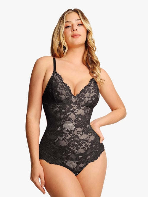 Shapewear Full Lace Thong Bodysuit