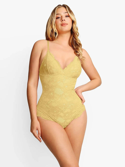 Shapewear Full Lace Thong Bodysuit