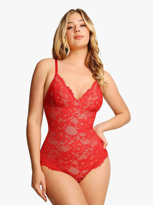 Shapewear Full Lace Thong Bodysuit