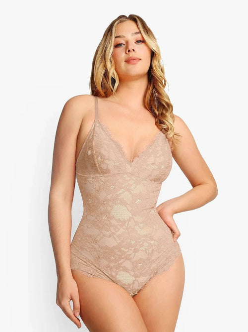 Shapewear Full Lace Thong Bodysuit