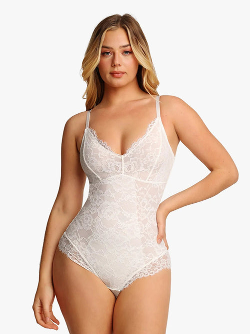 Shapewear Full Lace Thong Bodysuit