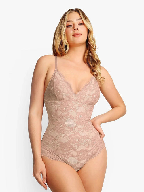 Shapewear Full Lace Thong Bodysuit